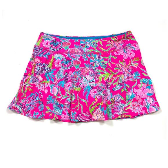 Lilly Pulitzer Luxletic Corrine Skort in Shell Me Something Good - Picture 4 of 10
